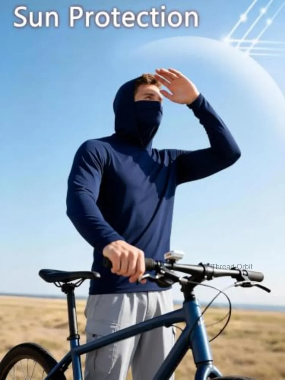 5 Pack Men's Rash Guard Hoodies with Face Mask Sun Protection UPF Lightweight
